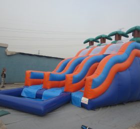 T8-1430 Trees Inflatable Slide