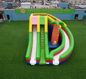 T8-348 Jungle Theme Inflatable Dry Slides