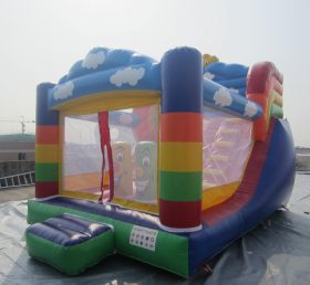 T8-1421 Rainbow Theme Inflatable Slide