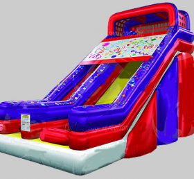 T8-382 New Design Inflatable Double Lane Dry Slide