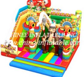 T2-3291 American Indian Jumping Castle