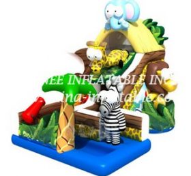 T8-1472 Jungle Themed Inflatable Slide For Kids