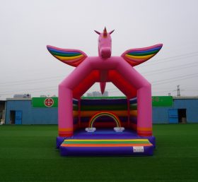 T2-3351 Colorful Rainbow Unicorn Bounce House