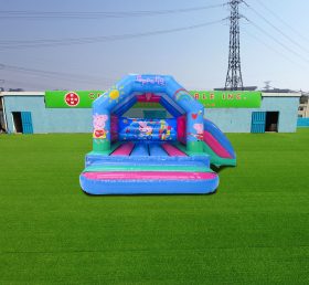 T2-4038 13X18Ft Blue Peppa Pig Side Slide Combi