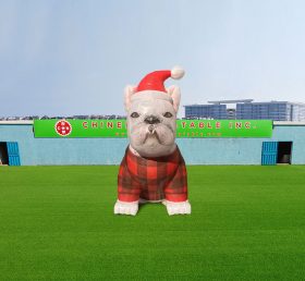 C1-231 Inflatable Christmas French Bulldog