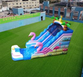 T8-4577 Flamingo Inflatable Water Slide