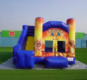 T2-3226A Pokémon theme bouncy castle with slide