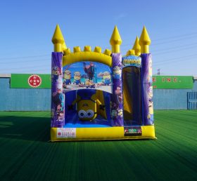 T5-1002H Minion theme inflatable castle with slide